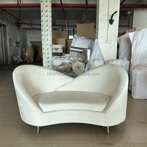 Ensemble de canapés de décoration de mariage en plein air de haute qualité, canapé en velours blanc pour salle de banquet de mariage - Product Image 6