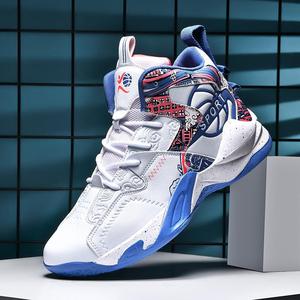 Chaussures de basketball pour hommes avec design graffiti, respirantes et rehaussées, chaussures de marche sportives et décontractées, idéales pour l'été. - Product Image 5