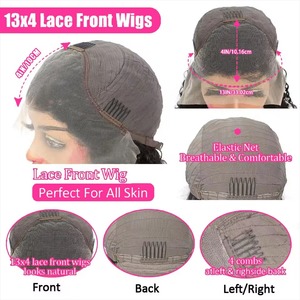 Ombre tóc vàng nâu sâu sóng 13X4 ren phía trước tóc giả tóc con người cho phụ nữ da đen 4X4 đóng cửa tóc giả tóc con người - Product Image 5