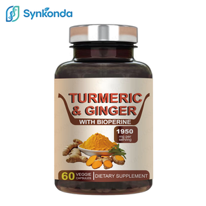 อาหารเสริมสารสกัดขมิ้นและขิง 60 แคปซูลวีแกน ผสมไบโอเพอร์รีน 1950 มก. ต่อหนึ่งหนึ่งคำ บำรุงสุขภาพสมอง หัวใจ ผิว ข้อต่อ - Product Image 1