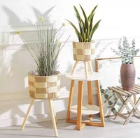 Guirlandes florales décoratives et décorations de mariage végétales, ensemble de supports pour plantes en rotin, décoration intérieure de style bohème