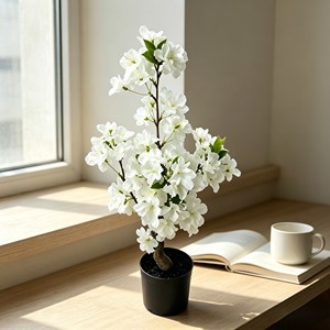 Rama floral de sakura en colores pastel suaves y ensueñadores con pétalos esponjosos en capas para decoración de eventos, escaparates, interiores de hogar, estilo romántico y natural. - Product Image 3