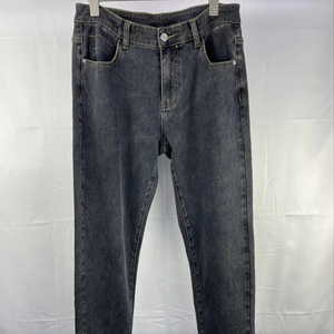 Özel OEM marka tasarımcısı klasik Trendt hafif streç Denim kumlanmış yıkama erkek lacivert düz kot - Product Image 1