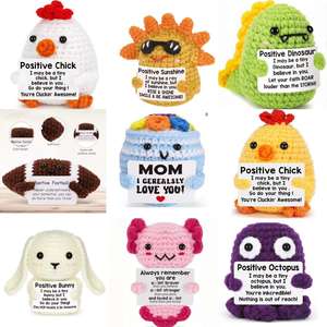 100 Opciones <span class=keywords><strong>de</strong></span> Animales <span class=keywords><strong>de</strong></span> Ganchillo Hechos a Mano, Patatas <span class=keywords><strong>de</strong></span> Ganchillo para Apoyo Emocional, Divertidos y Positivos, con Tarjeta - Product Image 4