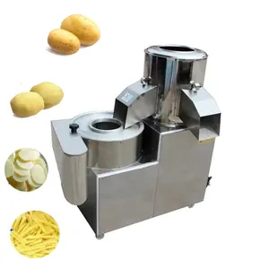Mesin pembuat serpihan pencuci kentang otomatis/mesin pengiris pengupas kentang/mesin pengiris pembersih kentang