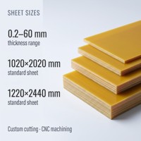 Plaque isolante laminée en fibre de verre et résine époxy 3240 jaune pour transformateur haute tension, découpe CNC