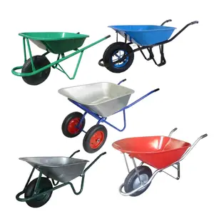 High Quality Large Loading Capacity Industrial Strength Metal Construction Africa Popular Wheelbarrow For WB6400M