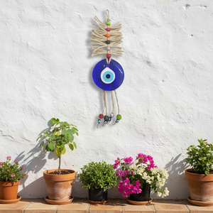 Ornement Macrame Evil Eye (25x7cm) Article décoratif pour la maison - Product Image 3