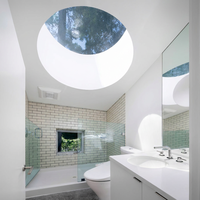 Tragaluz Circular BOCHARM para Sala de Estar Moderna y Lujosa - Ventana de Techo Fija de Aluminio de Gran Diámetro