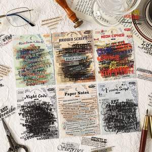 40 autocollants par paquet, murmures <span class=keywords><strong>entre</strong></span> les lettres, thème <span class=keywords><strong>de</strong></span> l'alphabet anglais, autocollants décoratifs DIY pour journaux manuscrits - Product Image 1