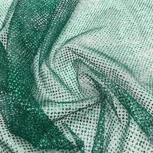 מכירה חמה מחיר תחרותי בד כלה ירוק נוצץ בד רשת ירוק סופר צפוף פאייטים גליטר טול בד גליל - Product Image 3