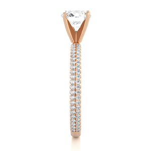 Anillo de solitario de oro macizo de 18 quilates para mujer, joyería fina de diamante cultivado en laboratorio de 2 capas para compromiso de boda o fiesta - Product Image 5