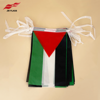 Drapeaux de ficelle carrés de Palestine en gros 11*7.8 pouces Drapeaux du monde Drapeaux de Palestine en polyester