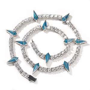 Collar Estilo Pantera Negra Hip Hop, Cadena de 5mm con Diamantes Simulados, Inspirada en <span class=keywords><strong>Wakanda</strong></span>, Cadena de Pantera Negra - Product Image 3