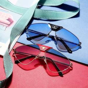 Gafas de Sol Steampunk UV400 de Moda, Novedades 2021, Gafas de Sol de Metal Poligonales para Mujer y Hombre - Product Image 6