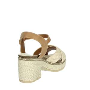 Sandalo con Tacco da Donna Refresh Beige 172637 Stile Zeppa con Plateau - Product Image 3