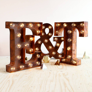 Letrero de luz de moda antigua, letras grandes, Letra de marquesina, logotipo de marquesina Vintage personalizado, letrero de barra, letras de marquesina de madera - Product Image 3