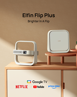Projecteur portable intelligent XGIMI Elfin Flip Plus FHD 1080P avec WiFi et mise au point automatique pour la maison et la chambre