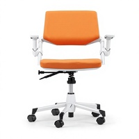 Chaise de bureau ergonomique pivotante avec accoudoirs, base roulante, réglable, pour la maison, l'école et les études