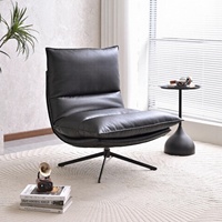 Fauteuil de salon moderne de fabrication chinoise, fauteuil pivotant sans accoudoirs, fauteuil de loisirs à dossier haut rotatif