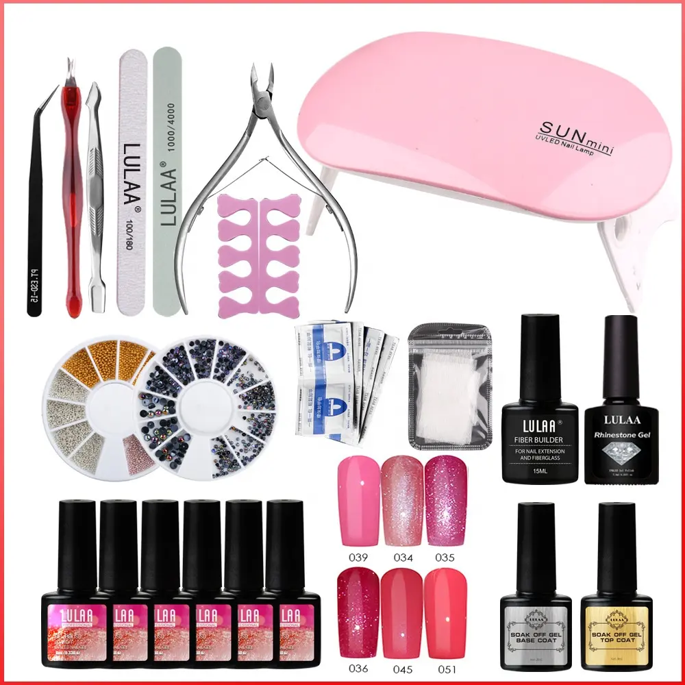 Poly Gel Nail Kit With Lamp Nails Polish Accessories Nail Art Manicure Tool Set