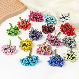 Mini Stamen of Artificial Flowers simulation Flowers accessories For Wedding Bouquet Party decor handicraft DIY supplies