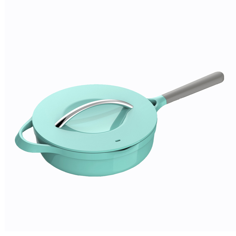 Poêle à frire de 28 cm de profondeur (bleu ciel)
