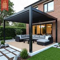 Toit à persiennes motorisé auvent imperméable pour l'extérieur Gazebo de luxe en alliage d'aluminium Jardin Patio Deck Pergola