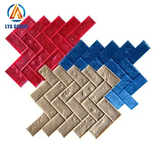 Colorful decorative texture rubber paver stepping concrete stamped molds