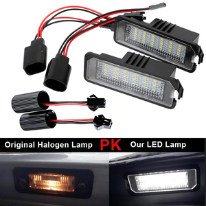 Feux de plaque d'immatriculation de <span class=keywords><strong>voiture</strong></span> 12V, lampe LED, accessoires automobiles <span class=keywords><strong>pour</strong></span> Skoda Seat Leon Ibiza VW Golf 4 5 6 7 MK4 MK7 Passat CC Polo Scirocco - Product Image 4