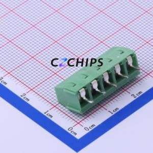 DB127V-5.0-5P-GN-S Screw Terminal Block Through hole Component (THT),P=5mm Connector 1x5P 5mm Green Through Hole - Product Image 2