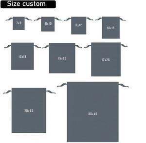 Sac à cordon en velours de luxe personnalisé avec logo, vente chaude, pour téléphone, maquillage, articles de toilette, sac de rangement sérigraphié - Product Image 2