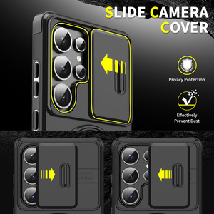 เคสโทรศัพท์2in1เกราะสำหรับ <span class=keywords><strong>Samsung</strong></span>, S25 S24ขาตั้งโลหะกันกระแทก S25เป็นพิเศษ A26A36A56หน้าต่างแบบกดที่รองรับ - Product Image 3