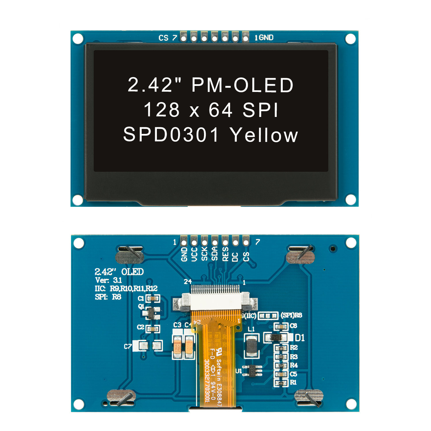 P040 WiFiスロットル 2.42インチ 128x64 OLED 仕様 Amazon.com: DWEII 2.4