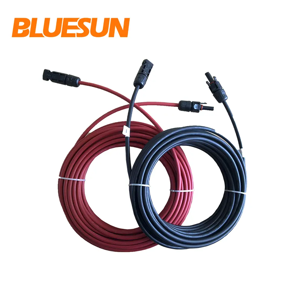 Bluesun standard 4mm 6mm 10mm 16mm single core and four core electrical cable wire dc solar cable for solar panel