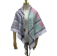 Foulards et Châles Keffieh Arabe Hirbawi Traditionnel Palestinien Premium (Également Connu Sous le Nom de Kouffieh, Shemagh), Drapeau Officiel de Palestine