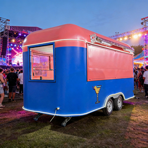 Carrito Móvil de Acero Inoxidable de Dos Tonos con 4 Ruedas para Helados, Bebidas Especiales y Aperitivos para la Vida Nocturna Urbana - Product Image 5