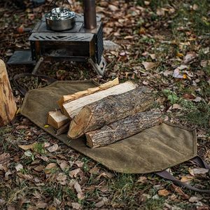 Portable grande capacité toile <span class=keywords><strong>bois</strong></span> de <span class=keywords><strong>chauffage</strong></span> panier Portable sac de rangement sac de transport pour Camping et randonnée cheminée <span class=keywords><strong>bois</strong></span> support - Product Image 3