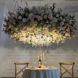 Guirlande de fleurs artificielles en soie pour décoration de plafond, 2026, nouvelle, <span class=keywords><strong>D2m</strong></span>, suspendue, rose douce, décoration de la Saint-Valentin - Product Image 3