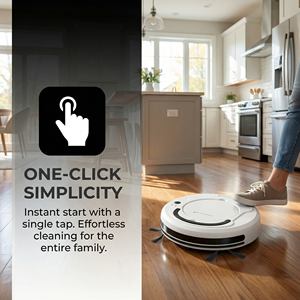 หุ่นยนต์ดูดฝุ่นอัจฉริยะรุ่นดั้งเดิมสำหรับใช้ในบ้าน โรงแรม ถูพื้นแบบเปียกและแห้ง แรงดูด 1200 PA พร้อมไส้กรอง HEPA 3 in 1 - Product Image 4