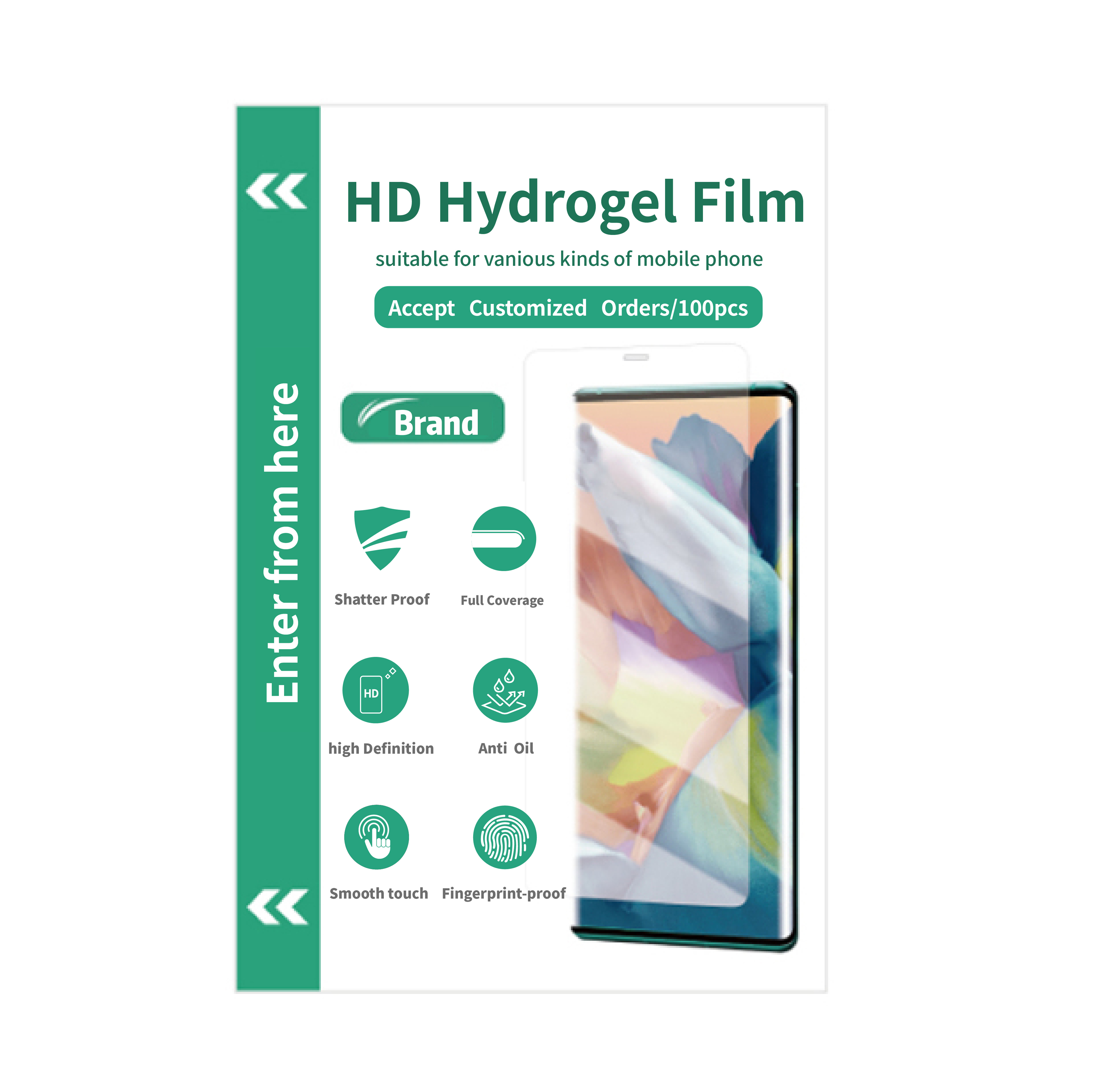 Гидрогелевая пленка ТПУ полная клейкая защита экрана 120*180 мм прозрачная режущая пленка лист