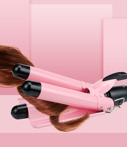 Fer à boucler professionnel à trois barils en céramique ionique, surface céramique, pour salon de coiffure, vente en gros à bas prix pour achats mixtes - Product Image 3