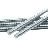 Barre filetée en acier inoxydable, tige filetée en carbone galvanisé 4.8 de qualité