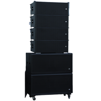 Système Audio Professionnel DBK Équipement de Concert Enceintes Line Array Bi-Voies Double 12" Gamme Complète et Caisson de Basses Actif 18" pour Scène
