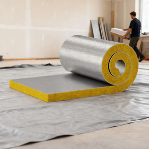 <span class=keywords><strong>Isolation</strong></span> thermique de toit de mur d'approvisionnement transfrontalier avec le rouleau de laine de verre de placage de papier d'aluminium - Product Image 1