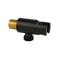 Accessoires de robinetterie de douche : Support de douchette à main, Support de pistolet de pulvérisation, Fonction pluie en laiton, Montage mural, Boîtier noir pour salle de bain