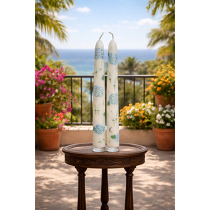 Hand-Painted Artisanal Taper <b>Candles</b>-Luxury Floral Botanical Wax <b>Candles</b> for Christmas Halloween Easter-Premium Gifting Custom - Product Image 3