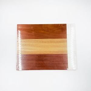 Planche à découper rectangulaire en bois de caoutchouc et marbre, double face, pour aliments crus et cuits, usage domestique et cuisine - Product Image 2