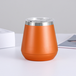 Custom logo 10oz Stemless Stainless Steel Thermal Glasses Double Wall Vacuum Travel Mugs <strong>Wine</strong> <strong>Tumbler</strong> Wholesale - Product Image 4