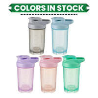 Bouteille de sport et shaker à protéines premium 500 ml en plastique sans BPA avec boule mélangeuse, design créatif et logo personnalisé